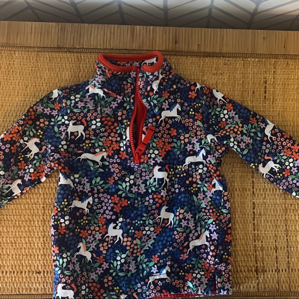 Joules Multicolor Unicorn and Floral Kids Sweatshirt